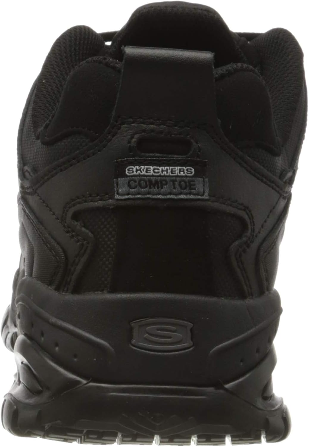 Skechers Men's Soft Stride Grinnel M Industrial Shoe, Black Leather/Black Mesh, 9 UK, Black Leather Black Mesh - Image 4