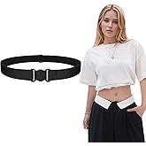 SUOSDEY Crop Top Tuck Elastic Waist Band for Tucking Shirts Adjustable Sweater Cropping Belt Shirt Tuck Band Women