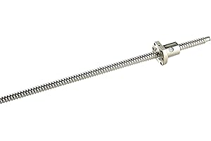 FRUZELG CNCCANEN Ball Screw SFU1605 650mm RM1605 Lead 5mm with Single Flange Ball Nut Standard End Machining 25.6in for CNC Machine DIY US Stock