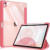 FINTIE Hybrid Case for iPad Air 11 M4/M3/M2 10.9 Pink with Pencil Holder
