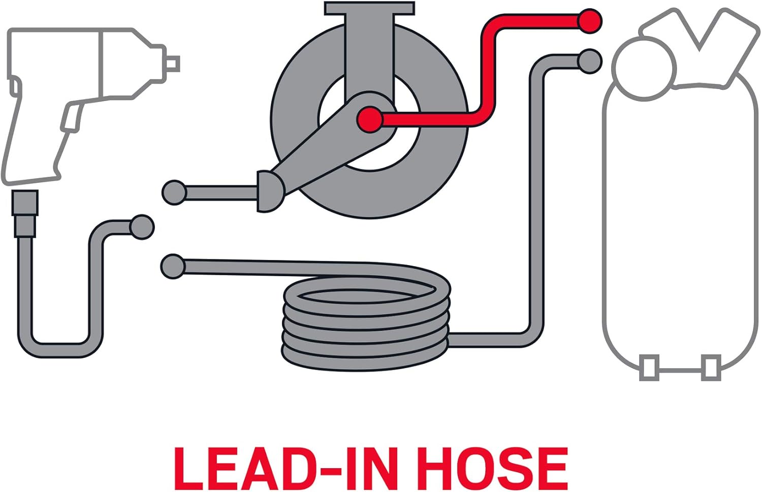 TEKTON 46133 3/8-Inch I.D. by 6-Foot 300 PSI Hybrid Lead-In Air Hose with 1/4-Inch MPT Ends - - 