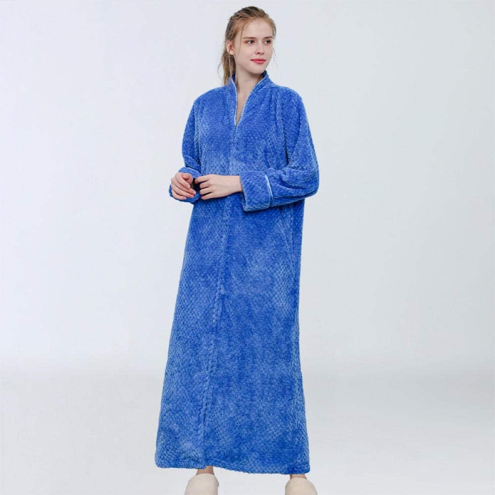 Bath Robe Women Plus Size Ultra Long Thicked Warm Bathrobe Lovers