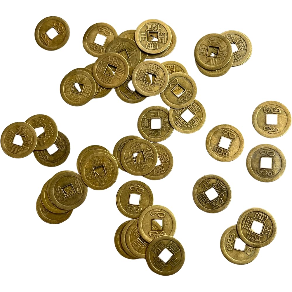 VIE Lucky Feng Shui Chinese Coins, 2.2cm Diameter, Pack of 24