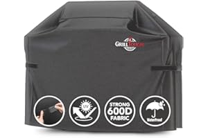 GrillTough Heavy Duty BBQ Grill Cover for Outdoor Grill, 58 Inch – Waterproof, Weather Resistant, UV & Fade Resistant with Adjustable Straps – Gas Grill Cover for Weber, Charbroil, etc. Charcoal