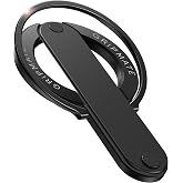 GripMate 2nd Magnetic Phone Ring Holder, Slim MagSafe Finger Loop Grip | Two-Sided Magnet, Vertical &amp; Horizontal Kickstand, Compatible with iPhone 18 Pro Max 17 16 15 14 13 12, Black