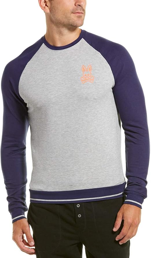 Psycho Bunny Mens Heathered Crewneck Logo Sweatshirt at Amazon Menâs Clothing store