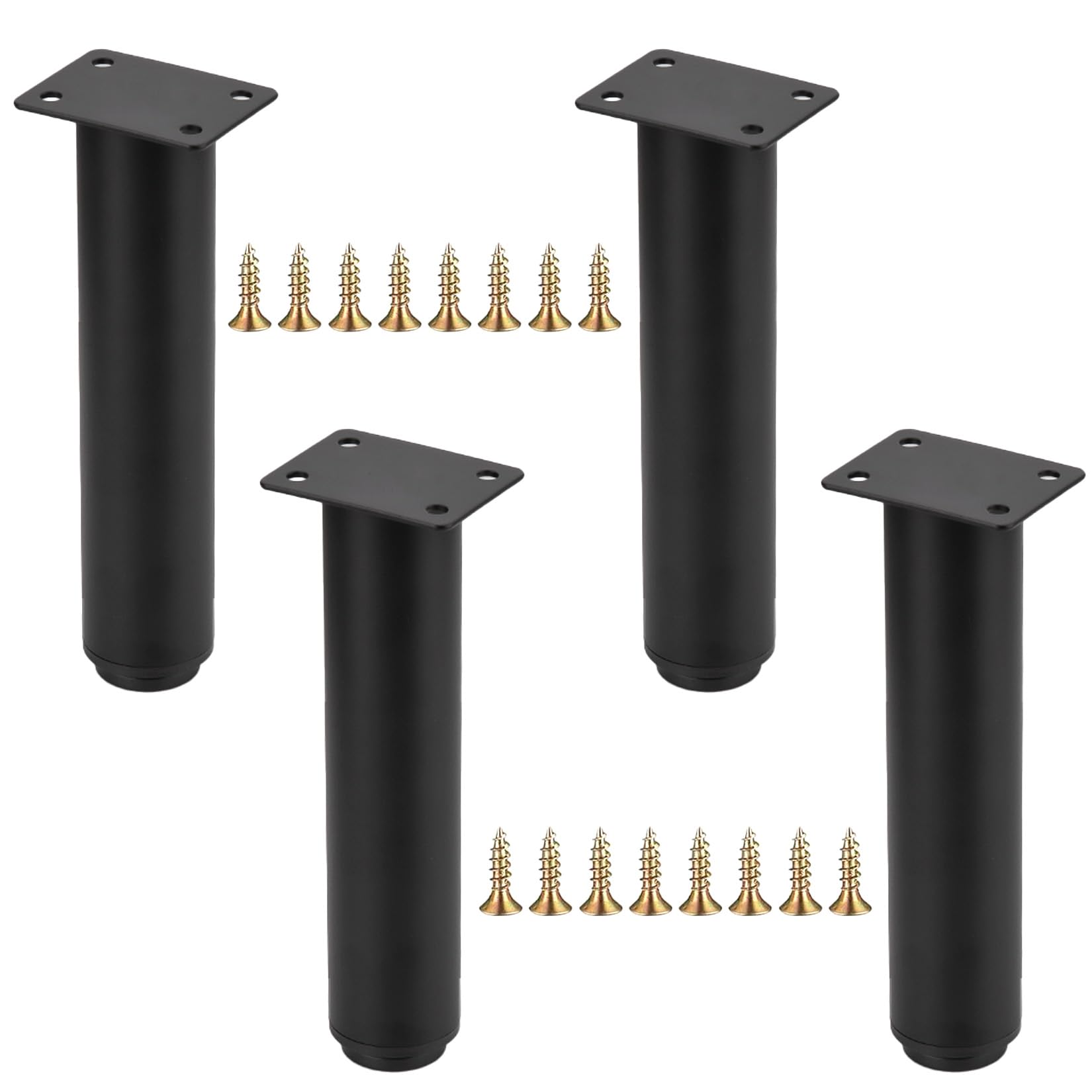 Jttxiu 4 Pcs Adjustable Furniture Legs, Metal Kitchen Sofa Cabinet Table Legs Feet, Heavy Duty Replacement Support Feet Legs for Kitchen Sofa Table Chair Desk Cupboar (18-32cm)