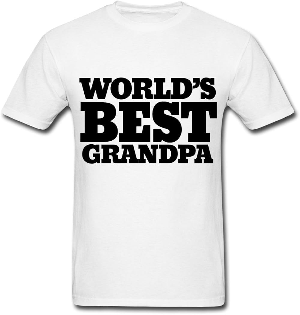 Amazon.com: PrintShirt Designed Men's Worlds Best Grandpa T-Shirts white XX-Large: Clothing