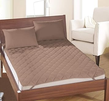 Rajasthan Crafts Protector Mattress Double Bed Water Resistant and Dust Proof (72X78 Inches, Brown)