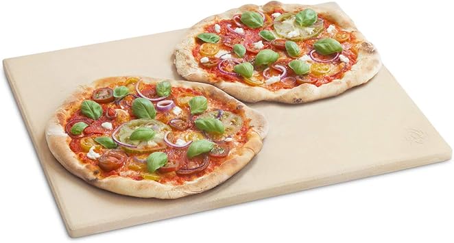 Burnhard Universal Pizzastein Fur Backofen Gasgrill Holzkohlegrill Aus Cordierit Fur Brot Flammkuchen Pizza Rechteckig 45 X 35 X 1 5 Cm Amazon De Garten