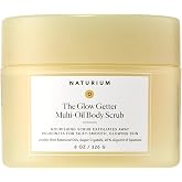 Naturium The Glow Getter Multi-Oil Body Scrub, 8 fl oz | Hydrating Exfoliator for Smooth Skin &amp; Natural Radiance, with Linoleic-Rich Oils, Sugar Crystals, Glycerin &amp; Squalane