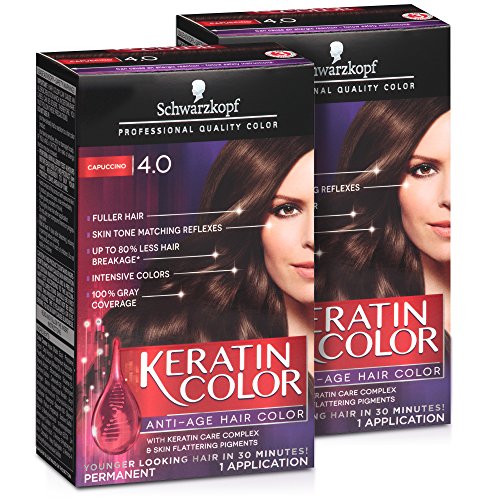 Schwarzkopf Keratin Color AntiAge Hair Color Cream, Delicate Praline 6