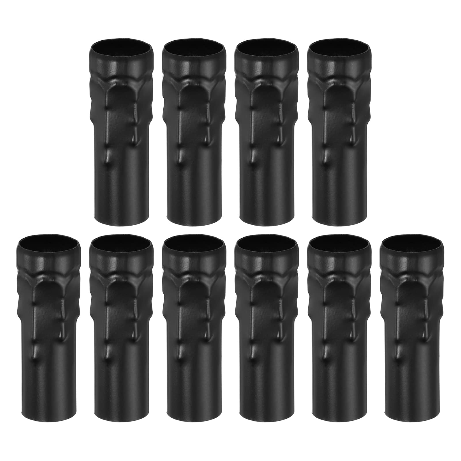 PATIKIL Candle Socket Covers, 3.9 Inch Tall Metal Chandelier Sleeves Candelabra Base Sockets Fit to Most Chandeliers, Black 10 Pcs