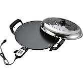 Sxmprail 18.5" Electric Griddle for Teff Pancakes, Injera, Anjero, Crepe, Lefse, Mogogo &amp; Mitad - Adjustable Digital Heat Control, Even Heat Distribution, Non-Stick Surface