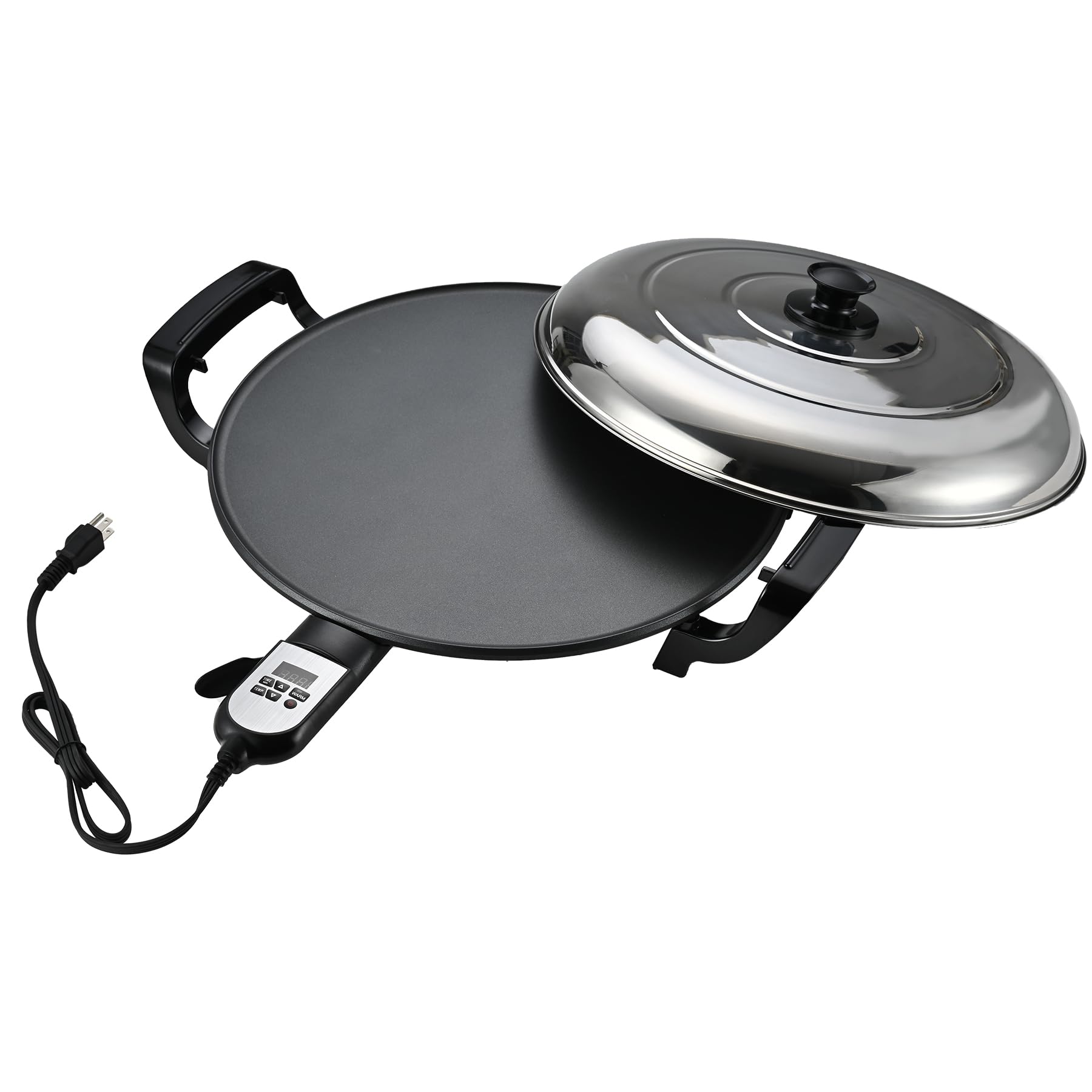 Photo 1 of 18.5" Ethiopian Injera Maker Mitad (Mogogo) Electric Griddle Adjustable Temperature & Time, Non-Stick Surface, Even Heating, Maker Norwegian Lefse, Swedish Pancake, Indian Dosa & Flatbreads