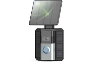 QIBOX Solar Charger Compatible with Ring Video Doorbell (2020 Release), Micro USB Port Only, Not for USB-C or 2-Prong Ports, 2.9W Waterproof Solar Panel for Continuous Power