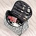 Women Cosmetic Bag With Zipper and Mirror,PortableFun Makeup Case Organizers Toiletry Kit Pouch