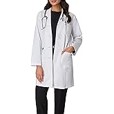 Hanes womens Scrubs Lab Coat, Healthcare Lab Coat, Scrubs Jacket With Pockets, Soil & Water Resistant