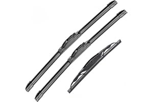 GoKoHe Original Equipment Replacement Front and Rear Windshield Wiper Blades For Ford Explorer Mercury Mountaineer 2006-2010 Front Windscreen Wiper and Rear Wiper Blade