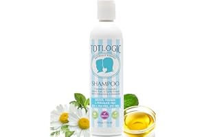 TotLogic Sulfate Free Kids Shampoo - 8 oz Original Scent - Gentle and Paraben Free Non-Toxic Plant Based Formula Safe for Babies and Toddlers, Natural Essential Oils