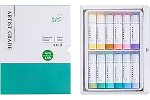 Soft Gouache Paint Sticks Drawing Graffiti Art Washable for Students Artists Painter Tempera Paint Sticks Set Professional Pa