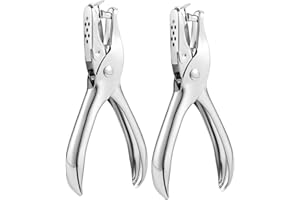 2 PCS Hole Punch,1/4 Inch Single Hole Puncher with 8-Sheet Capacity,Durable One Hole Paper Punch,Create Circle Hole Punch for Crafts,Gift Tags,Tickets & Scrapbooks by YUIOASE