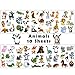 Temporary Tattoos for Kids, Non-Toxic FDA Approved Cartoon Theme Fake Tattoos Stickers for Children Boys Girls Halloween Birthday Party Favors Supplies (Animal Tattoos)
