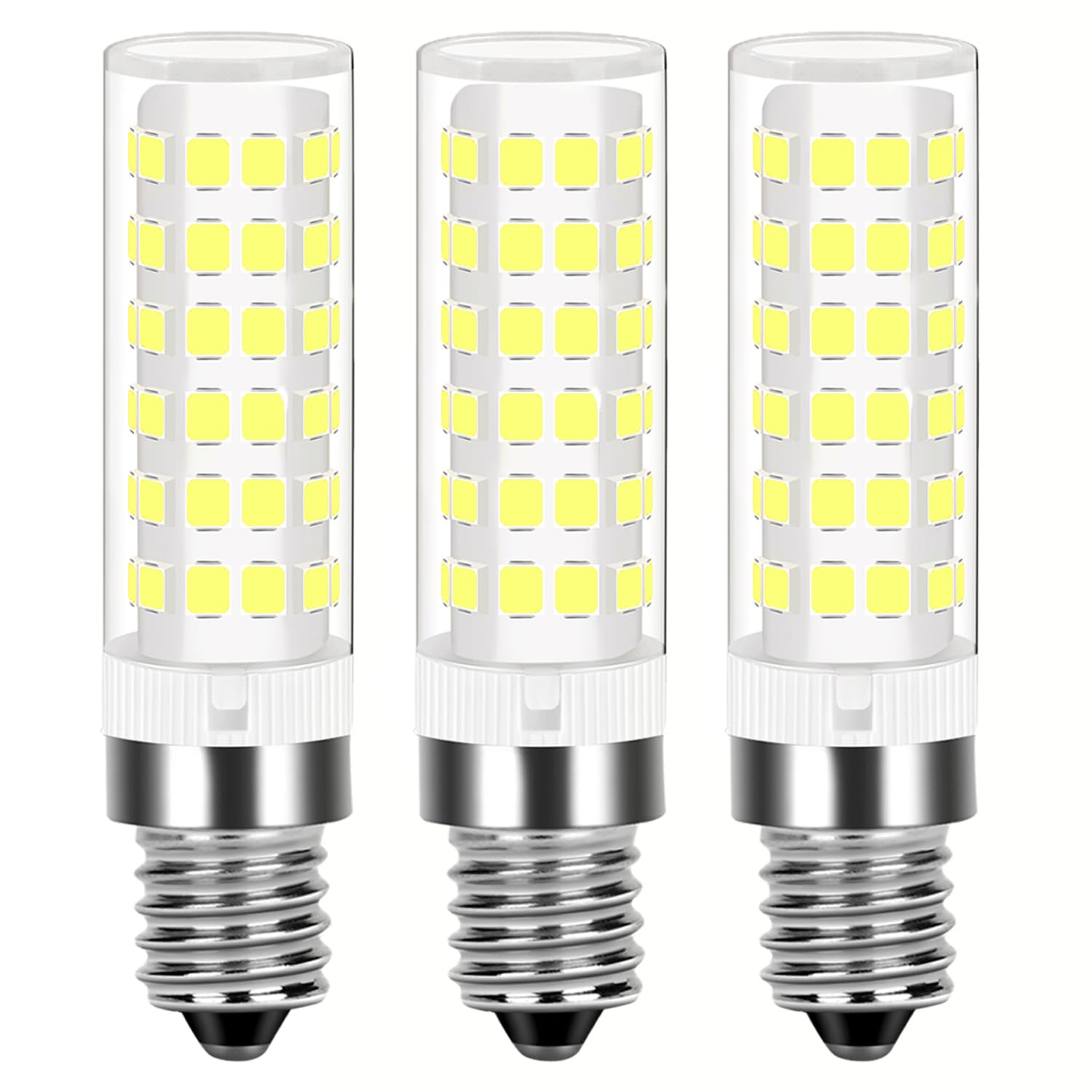 TIAFELNGLY E14 LED Cooker Hood Light Bulb Cool White, Small Edison Screw Corn Bulbs 360°Beam Angle Chandelier Bulb for Living Room, Kitchen & Bathroom Cold White LED Bulbs 3 Pack