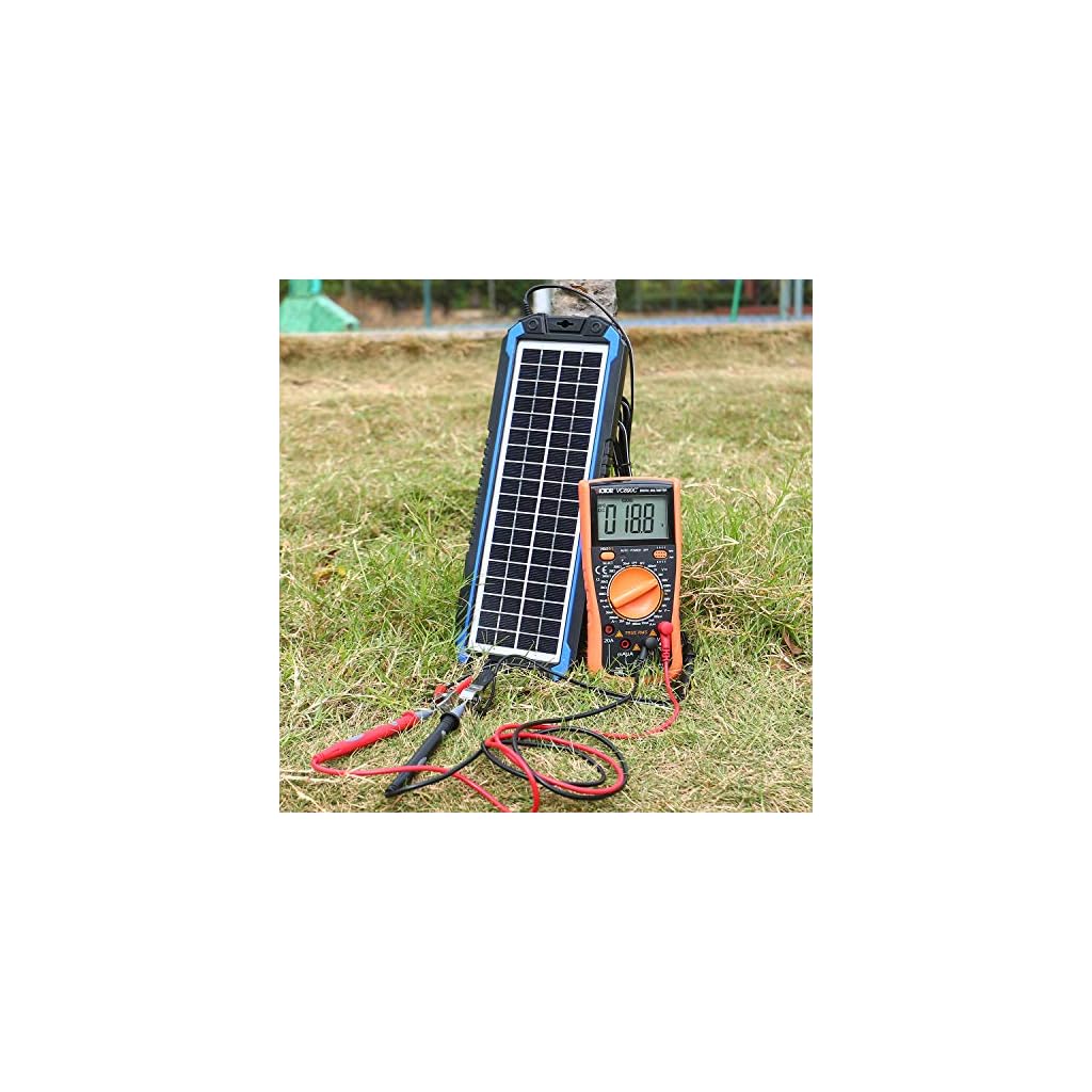 SUNER POWER 12V Solar Car Battery Charger & Maintainer, 2.4W Waterproof Solar Trickle Charger