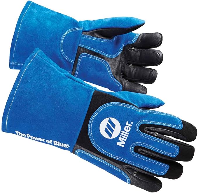 Miller ELECTRIC263339 Welding Gloves, 3D, Wing, 13In, Blueblack, PR