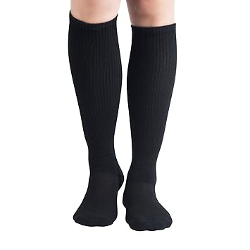 Md 6pairs Bamboo Moisture Wicking Compression Socks 8 15 Mmhg For Women Knee High Socks 9 11 2black2grey2white