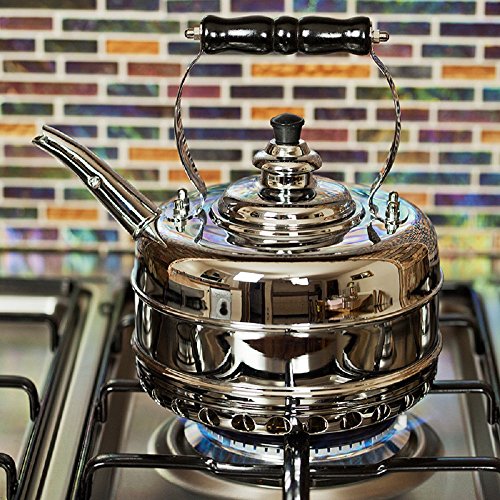 Simplex Kettles Buckingham Solid Copper No. 3 Chrome Plated Finish 1.9