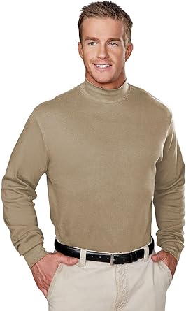 100 cotton mock turtleneck mens