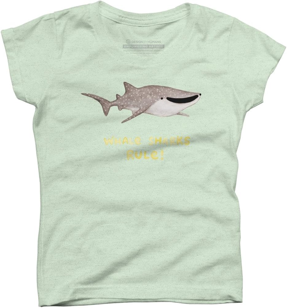 Design By Humans Whale Sharks Rule! Girl's Youth Graphic T Shirt
