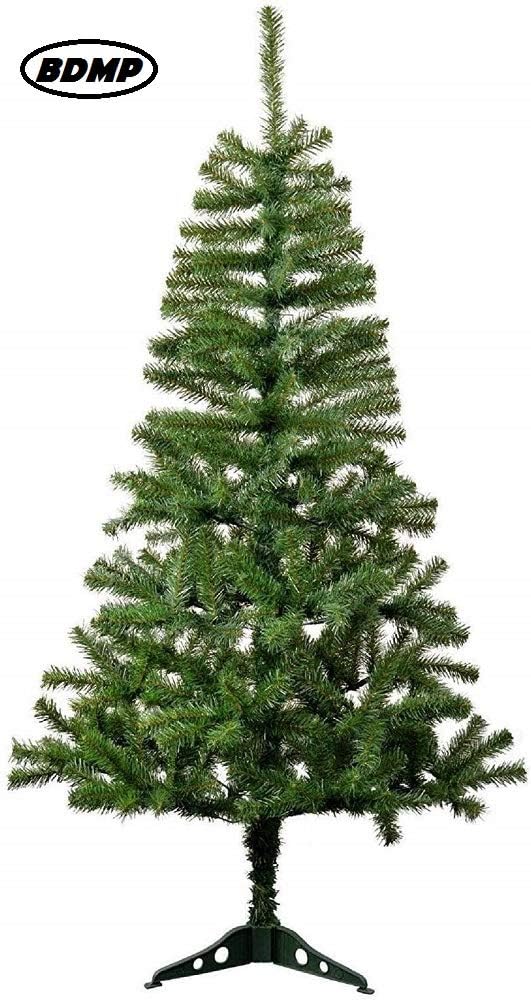 BDMP Christmas Tree Xmas Tree with Solid Metal Legs,Light Weight, Perfect for Christmas Decoration Included Free 50 Decorative Toys (6 FEET, Green)