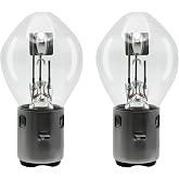 PWEOW S2 BA20D Chinese Scooter Light Bulb for 50Cc 150Cc 250Cc 12V 35/35W Moped Headlight Compatible With Znen Jonway Tank Baron,ATV and More 2-Pack