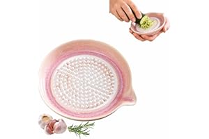 Ceramic Grater Plate, Exquisitely Handcrafted Porcelain Grater for Ginger Garlic Onion, Cheese Lemon Chocolate Fruits Vegetab