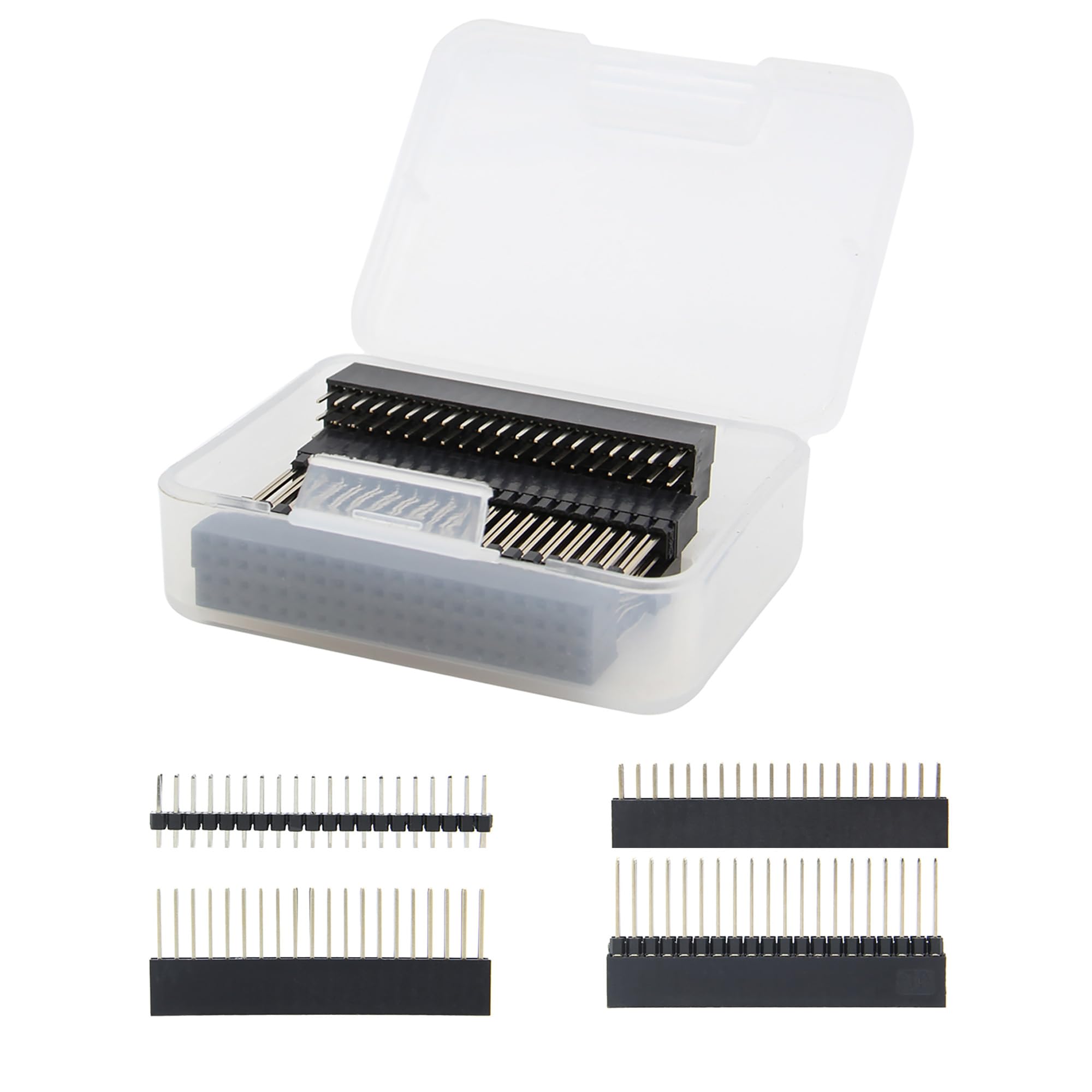 Geekworm 2x20 40 Pin Stacking Female Header Kit for Raspberry Pi 5 / 4 / 3B+ / 3B / 2B / B+ / Zero / Zero W, 4 Specifications, Raspberry Pi GPIO Stacking Header/Extender