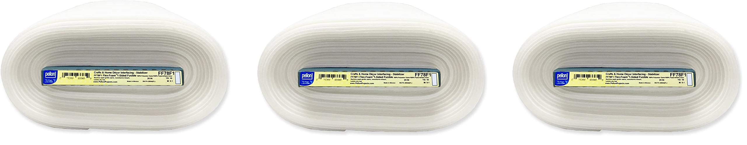 Pellon 10yd Flex 1-Sided Fusible Foam Stabilizer 20" x 10 yds (Thrее Рack)