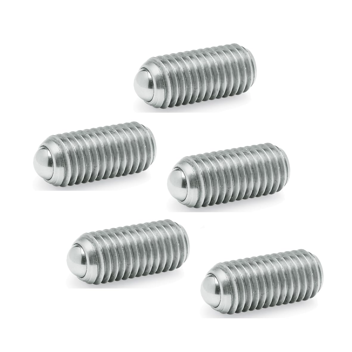 Ganter Standard Elements GN 615.3 M8 KN – Springy Pressure Pieces with Hexagonal Sockets and Silver Pack of 1