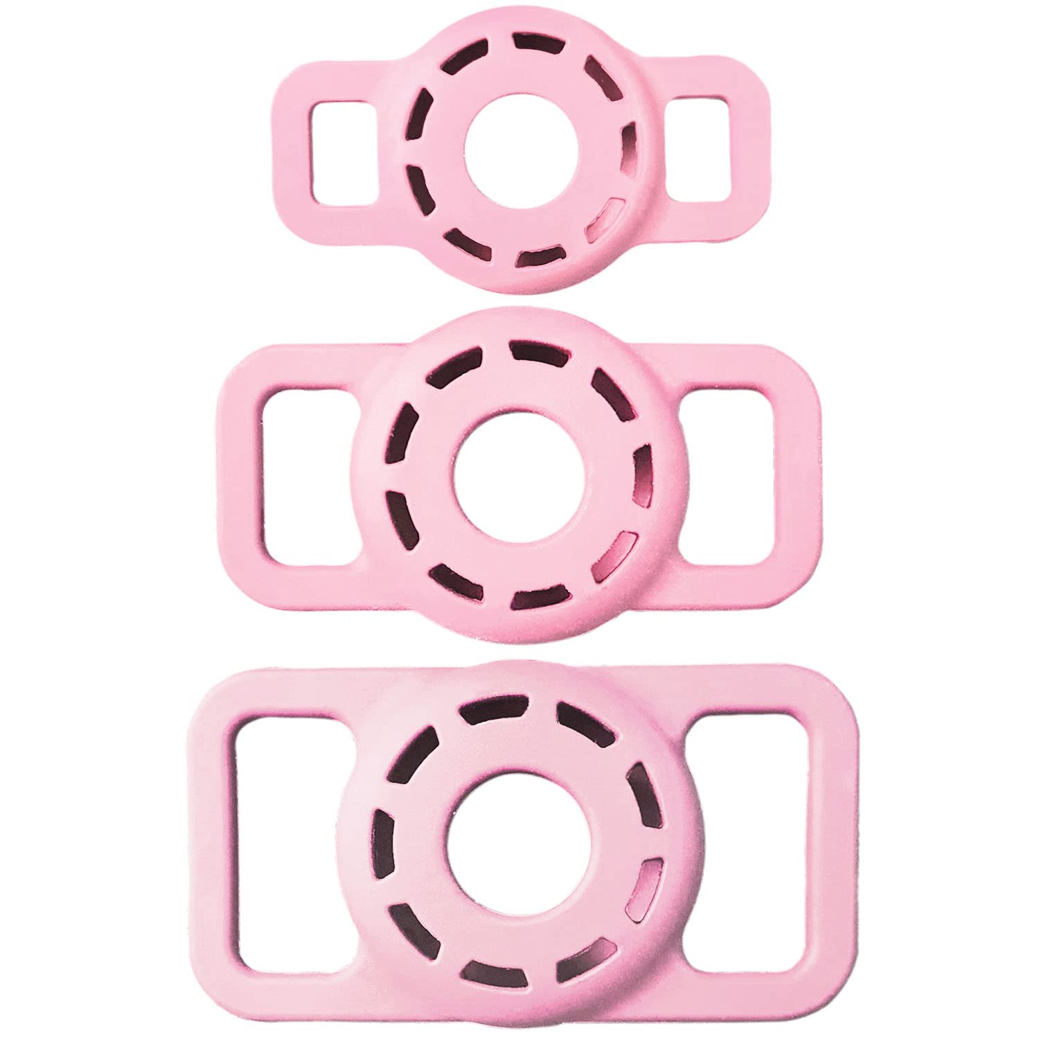 Airtag Dog Cat Collar Holder, Silicone Pet Collar Case for Apple Airtag (Small, Pink)