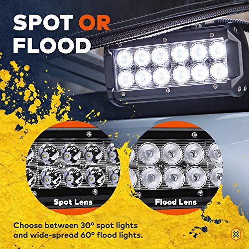 LAMPHUS 2pc CRUIZER 6.5" 36W LED Spotlight [30 Degree Spread] [Spot/Fog/Reverse Applications] [IP67] - for Off-Road, Tractors, Tow Trucks, Powersports & Marine Use - Thumbnail 5