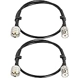 MOOKEERF PL-259 UHF CB Coax Cable 2FT, RG58 PL-259
