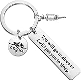 FOTAP CRNA Gift Nurse Anesthetist Gift You Will Go to Sleep Or I Will Put You to Sleep Keychain