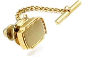 HAWSON Tie Pins Tie Tacks for Men with Chain, Mens Jewelry or Accessories for Wedding Birthday Anniversary Christmas Valentine's Day