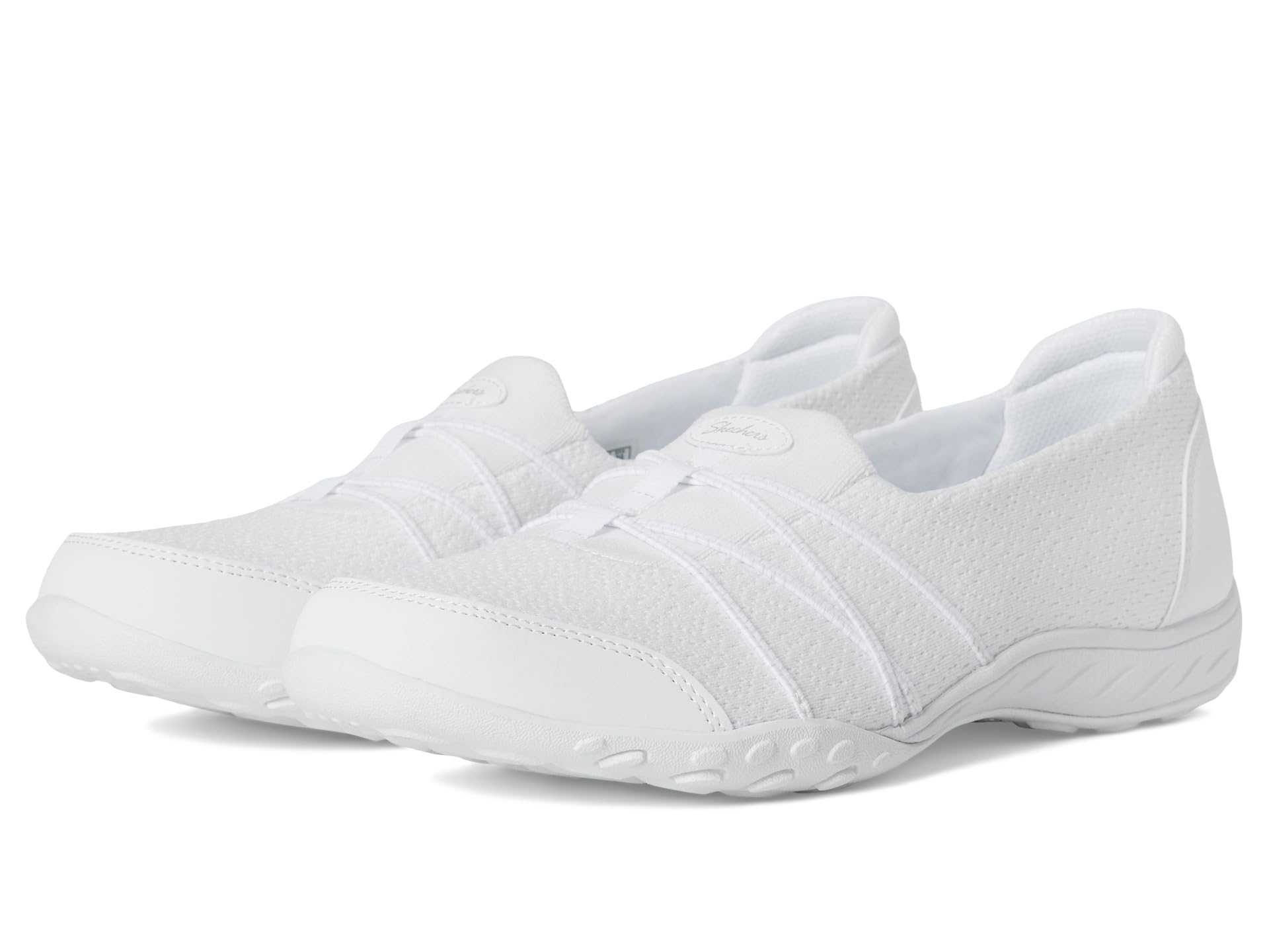 Skechers Women’s Relaxed FIT Breathe Easy – Harbor HUES,White,8