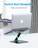 Babacom Laptop Stand Ergonomic Foldable Height Adjustable Ventilated Aluminium view 3