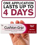 Cushion Grip Thermoplastic Denture Adhesive 1oz 3 Pack Extra Strong Hold view 2