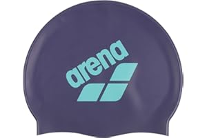 Arena Unisex Big Logo Silicone Swim Cap Women and Men Fitness Swimmers Intensive Training Durable Soft Elastic Bathing Cap