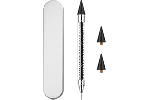 NFRBTD Rhinestone Picker Tool Dotting Pen with 2 Wax Tips, Wax Pencil for Rhinestones, Gem Picker Pen Diamond Jewel Applicator, Rhinestone Tools Kit for Bedazzling DIY Nail Art